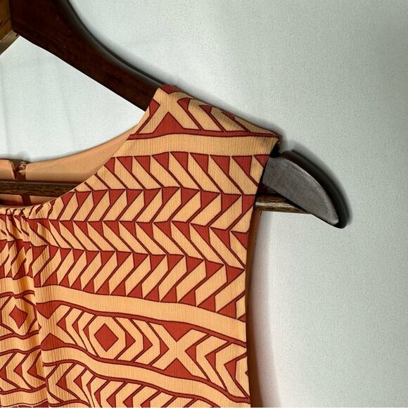 PENDLETON Orange Geometric Striped Sleeveless Dress NWOT in Size 16 - Picture 5 of 7